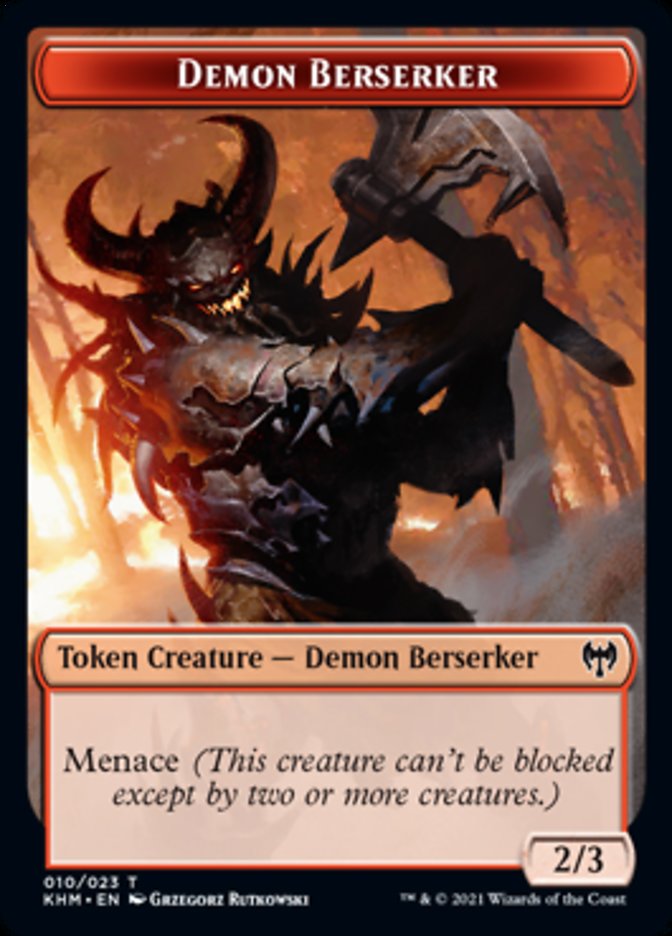 Demon Berserker Token [Kaldheim Tokens] | Fandemonia Ltd