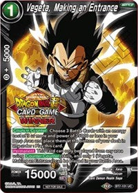 Vegeta, Making an Entrance (Top 16 Winner) (BT7-101) [Tournament Promotion Cards] | Fandemonia Ltd