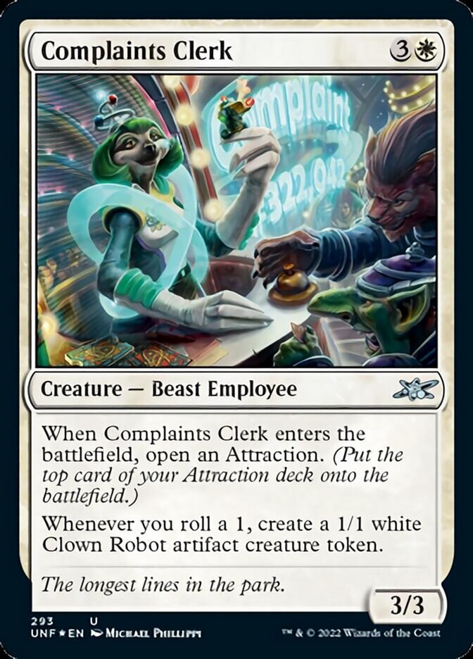 Complaints Clerk (Galaxy Foil) [Unfinity] | Fandemonia Ltd