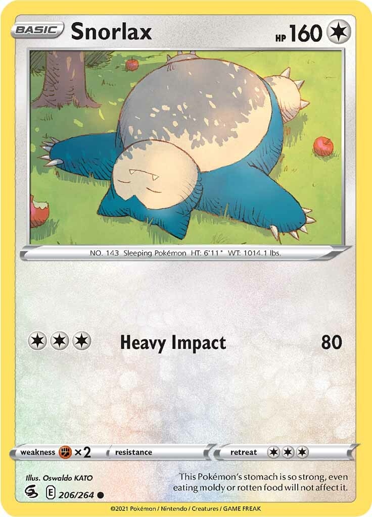 Snorlax (206/264) [Sword & Shield: Fusion Strike] | Fandemonia Ltd