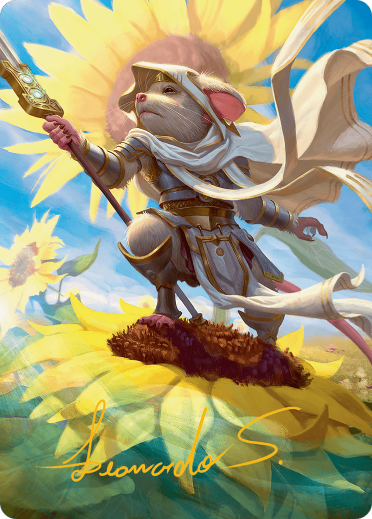 Elspeth, Sun's Champion Art Card (Gold-Stamped Signature) [Bloomburrow Art Series] | Fandemonia Ltd