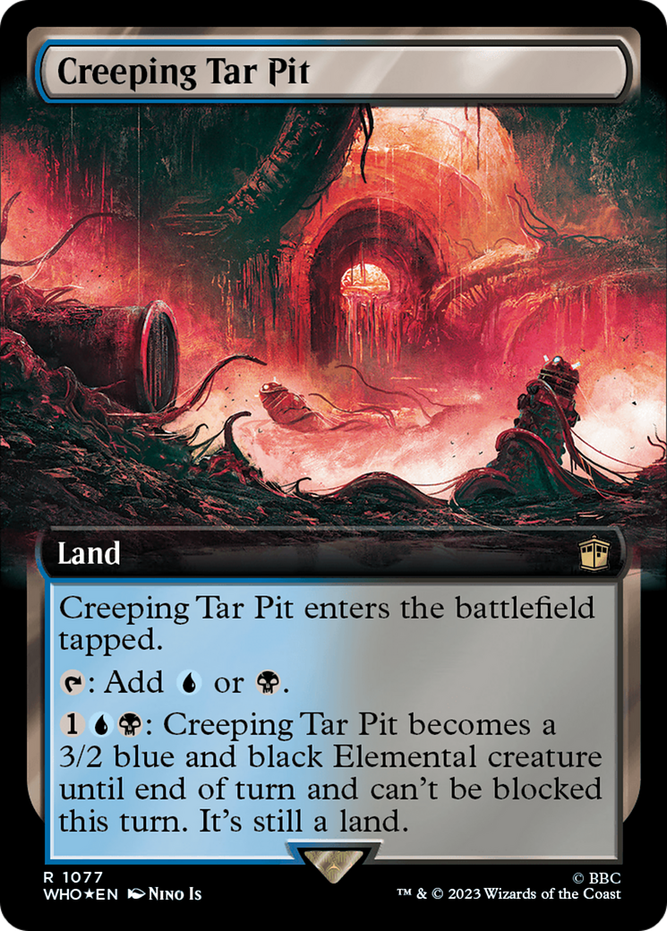 Creeping Tar Pit (Extended Art) (Surge Foil) [Doctor Who] | Fandemonia Ltd