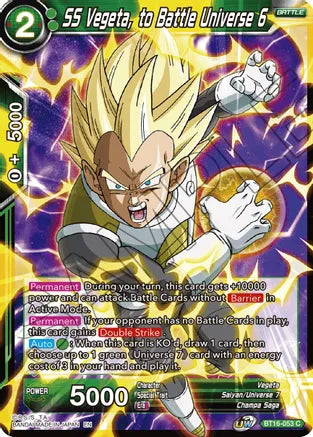SS Vegeta, to Battle Universe 6 (BT16-053) [Realm of the Gods] | Fandemonia Ltd