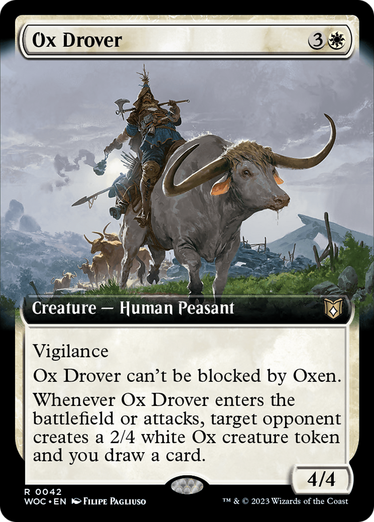 Ox Drover (Extended Art) [Wilds of Eldraine Commander] | Fandemonia Ltd