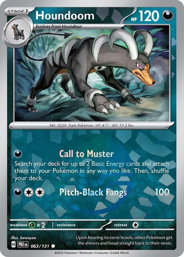 Houndoom (063/131) (Poke Ball Pattern) [Scarlet & Violet: Prismatic Evolutions] | Fandemonia Ltd