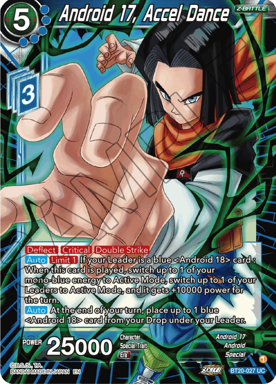 Android 17, Accel Dance (BT20-027) [Power Absorbed] | Fandemonia Ltd