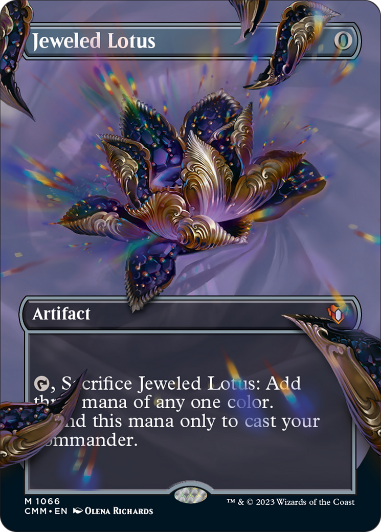 Jeweled Lotus (Borderless Textured Foil Frame Break) [Commander Masters] | Fandemonia Ltd