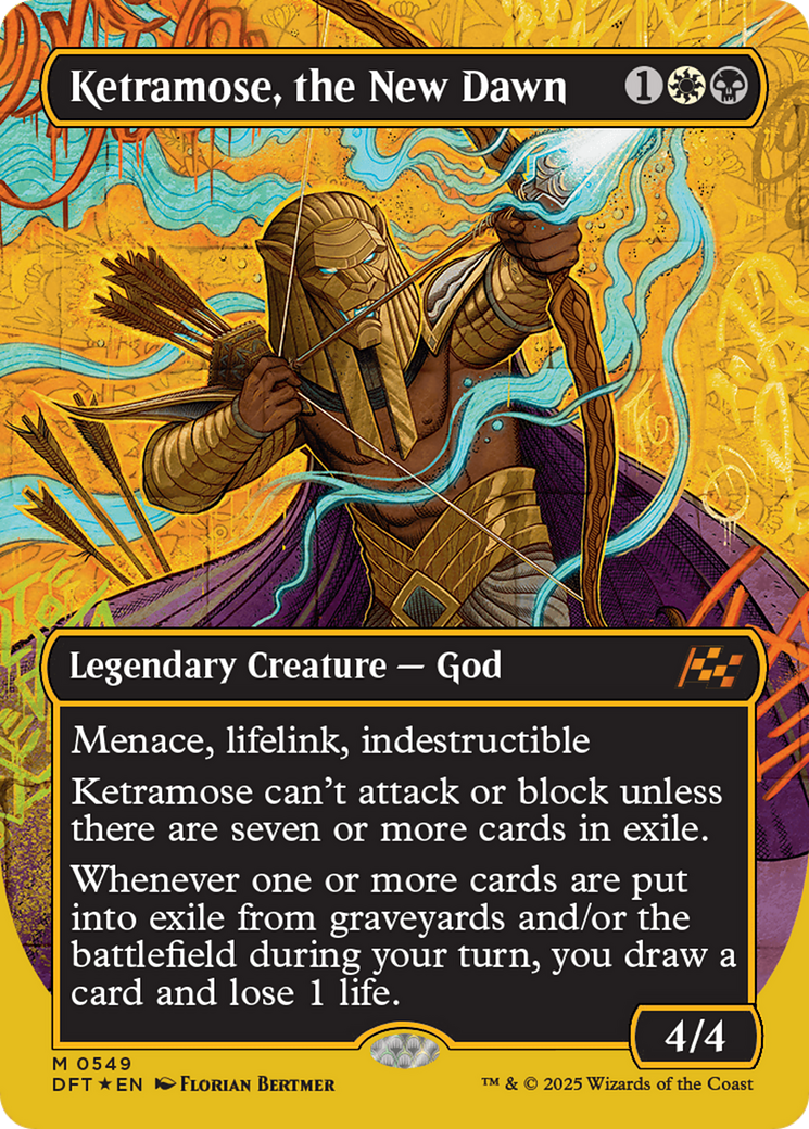 Ketramose, the New Dawn (Borderless) (First-Place Foil) [Aetherdrift] | Fandemonia Ltd