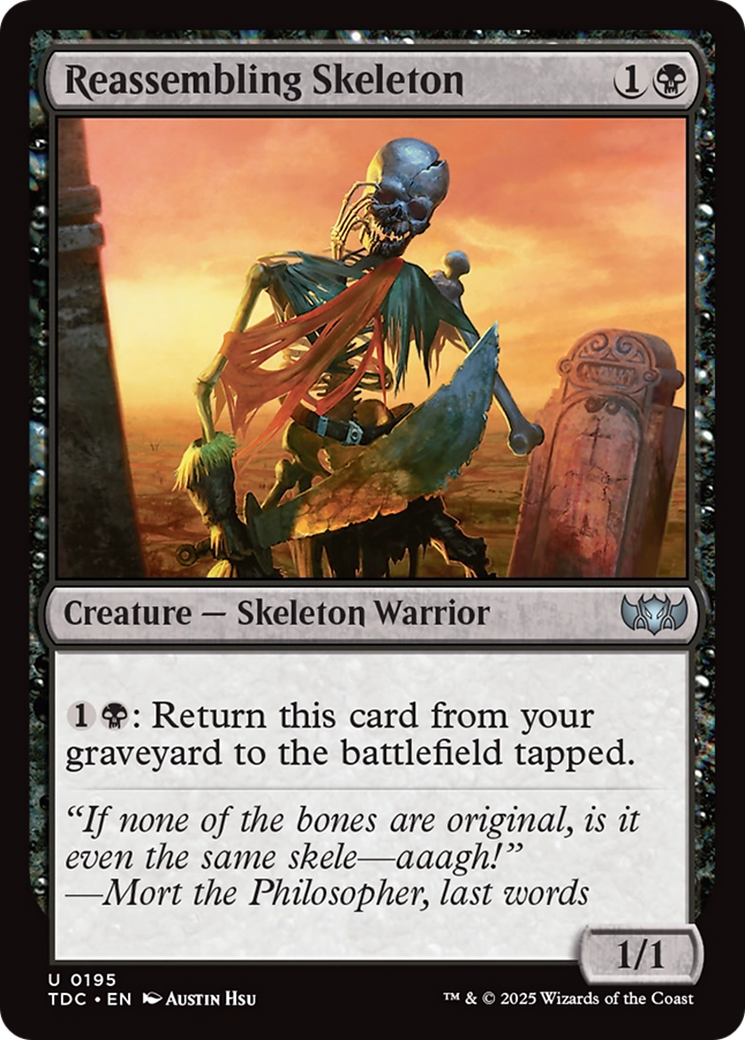 Reassembling Skeleton [Tarkir: Dragonstorm Commander] | Fandemonia Ltd