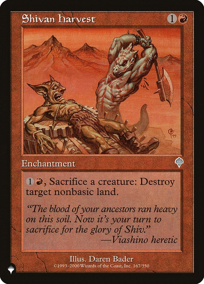 Shivan Harvest [The List] | Fandemonia Ltd