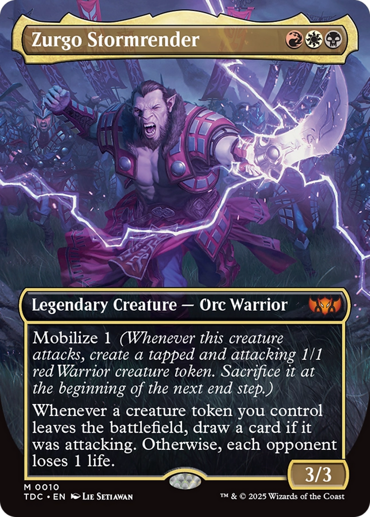 Zurgo Stormrender (Borderless) [Tarkir: Dragonstorm Commander] | Fandemonia Ltd