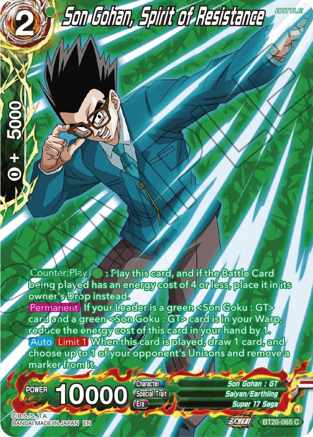 Son Gohan, Spirit of Resistance (Silver Foil) (BT20-065) [Power Absorbed] | Fandemonia Ltd