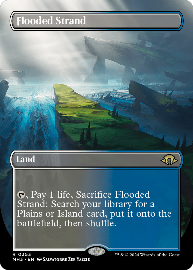 Flooded Strand (Borderless) [Modern Horizons 3] | Fandemonia Ltd