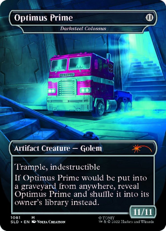Darksteel Colossus - Optimus Prime (Borderless) [Secret Lair Drop Series] | Fandemonia Ltd