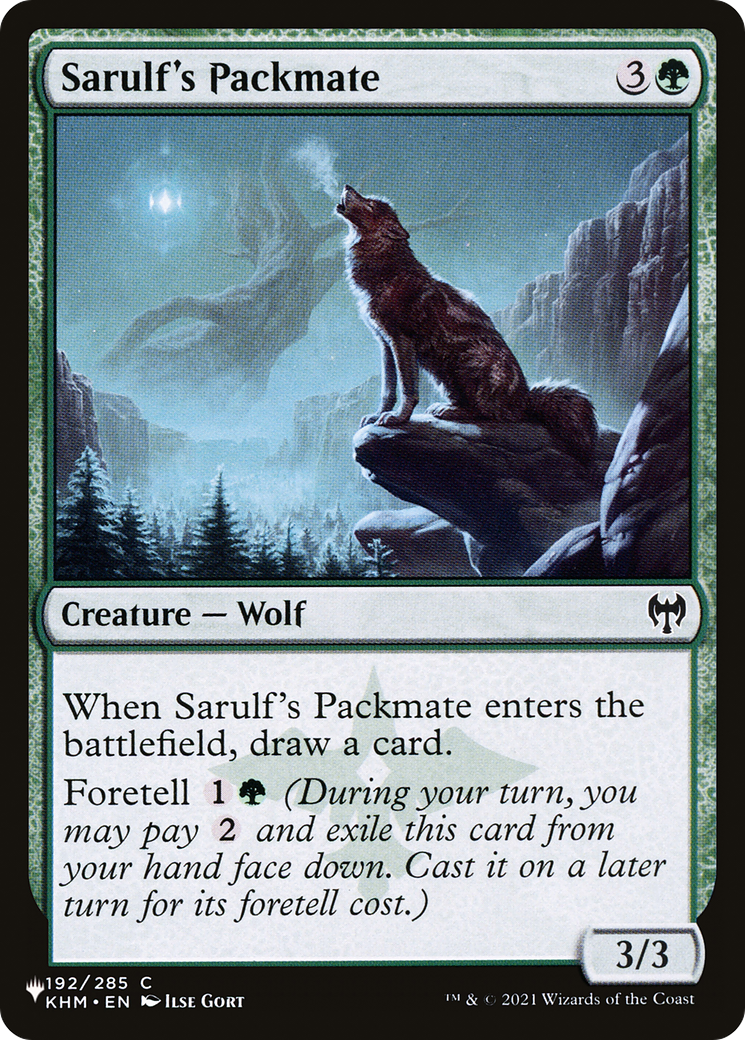 Sarulf's Packmate [The List] | Fandemonia Ltd