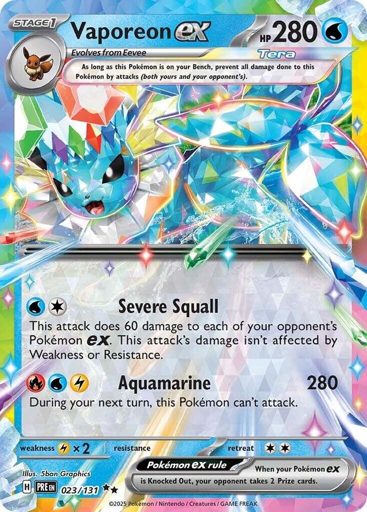 Vaporeon ex (023/131) [Scarlet & Violet: Prismatic Evolutions] | Fandemonia Ltd
