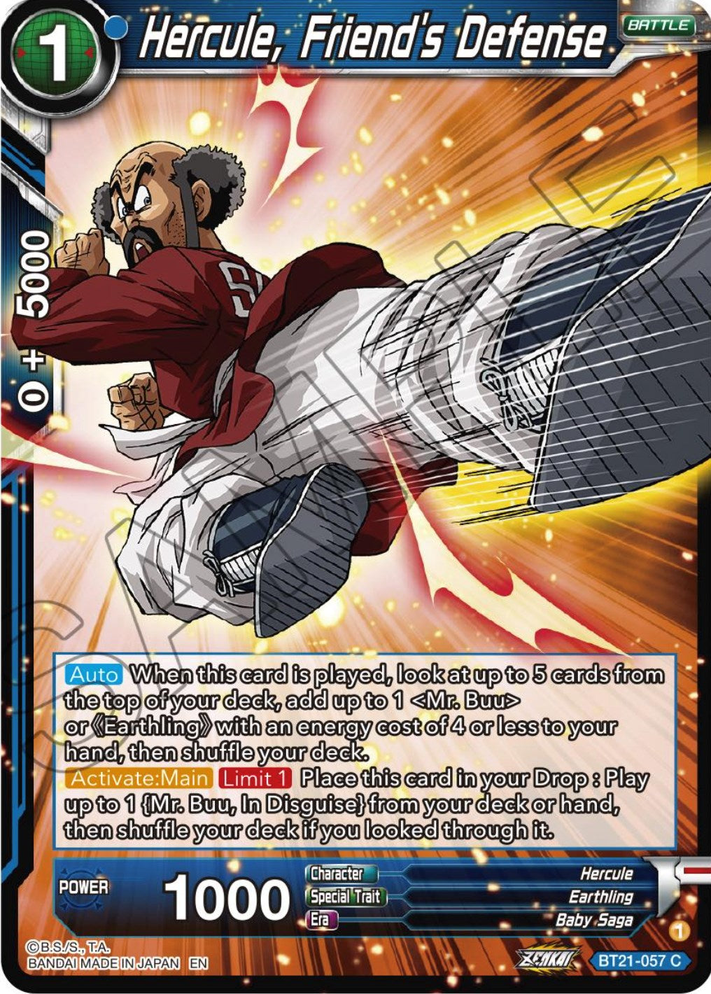 Hercule, Friend's Defense (BT21-057) [Wild Resurgence] | Fandemonia Ltd