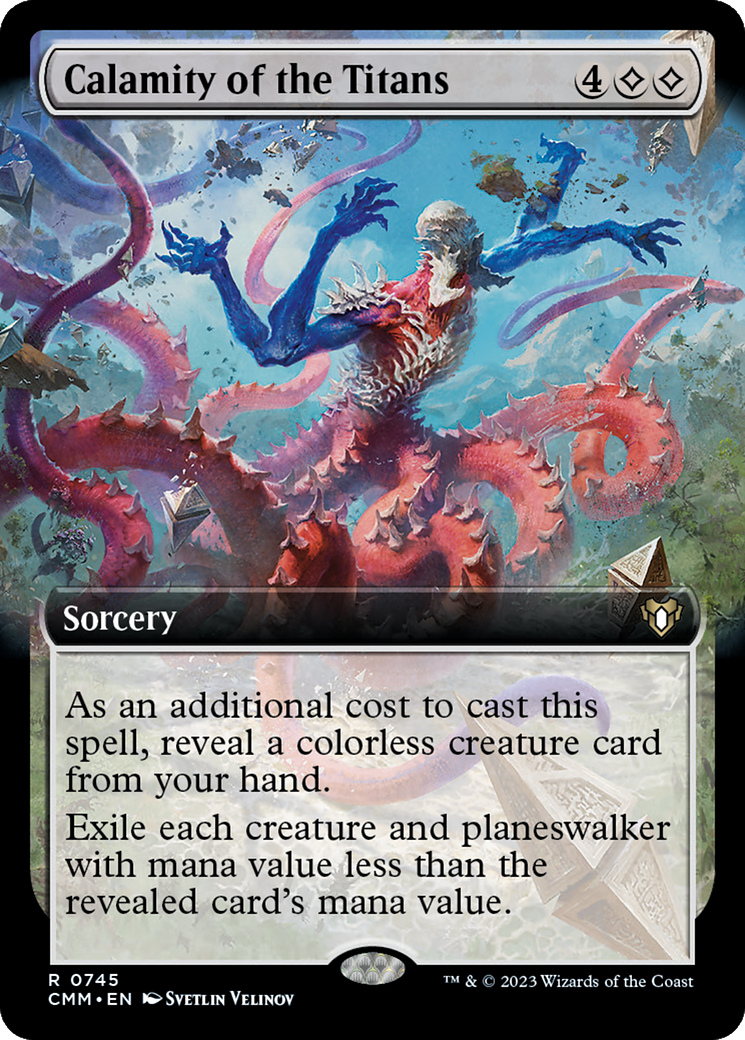 Calamity of the Titans (Extended Art) [Commander Masters] | Fandemonia Ltd