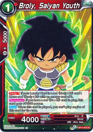 Broly, Saiyan Youth (BT11-018) [Vermilion Bloodline] | Fandemonia Ltd