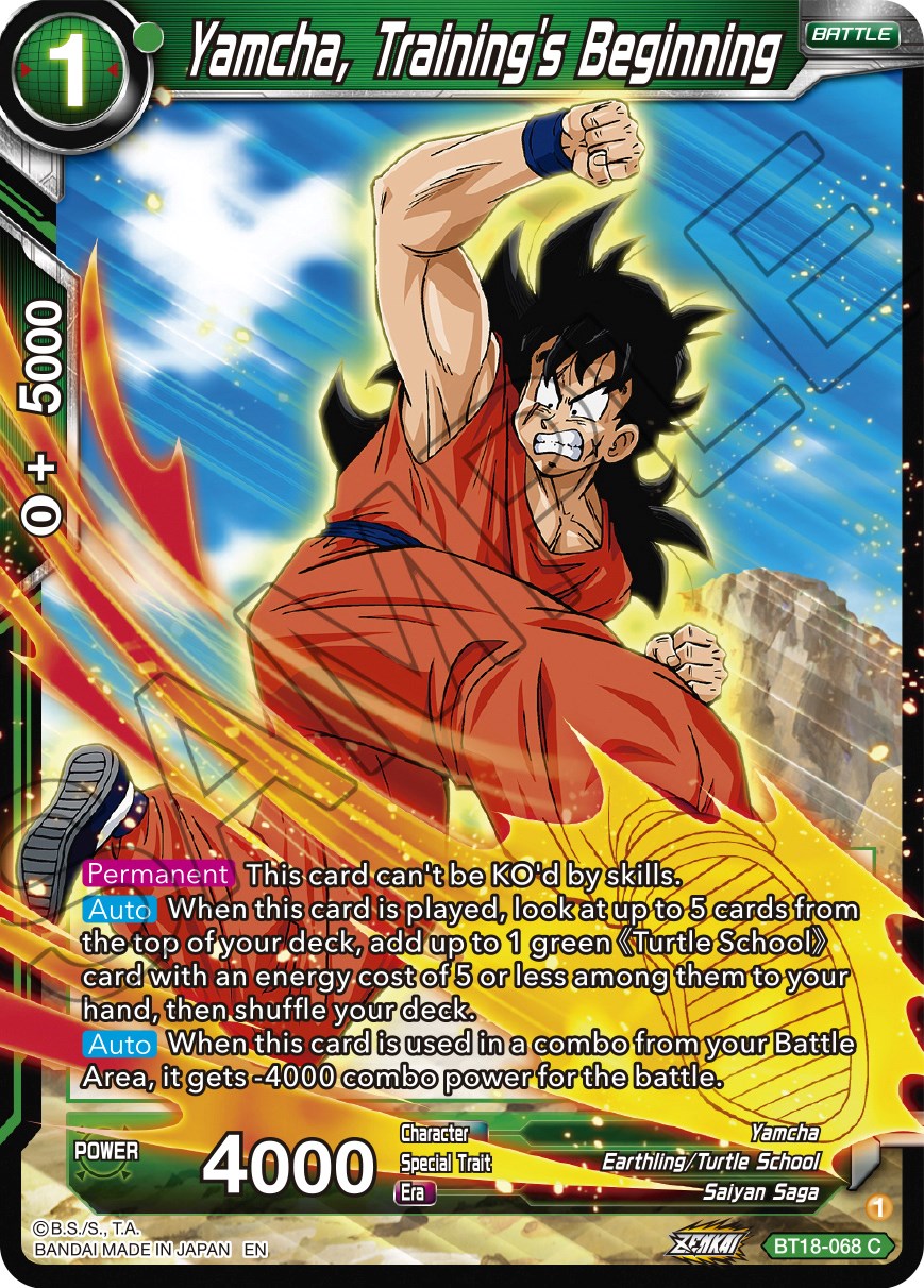Yamcha, Training's Beginning (BT18-068) [Dawn of the Z-Legends] | Fandemonia Ltd