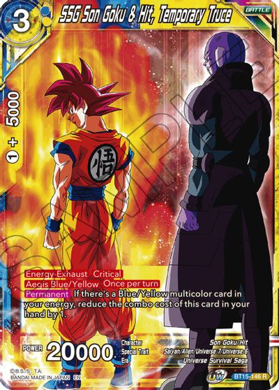 SSG Son Goku & Hit, Temporary Truce (BT15-146) [Saiyan Showdown] | Fandemonia Ltd