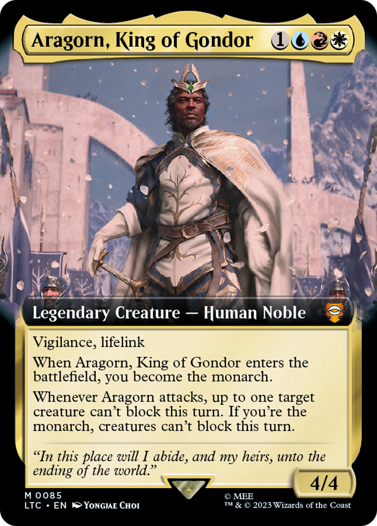 Aragorn, King of Gondor (Extended Art) [The Lord of the Rings: Tales of Middle-Earth Commander] | Fandemonia Ltd