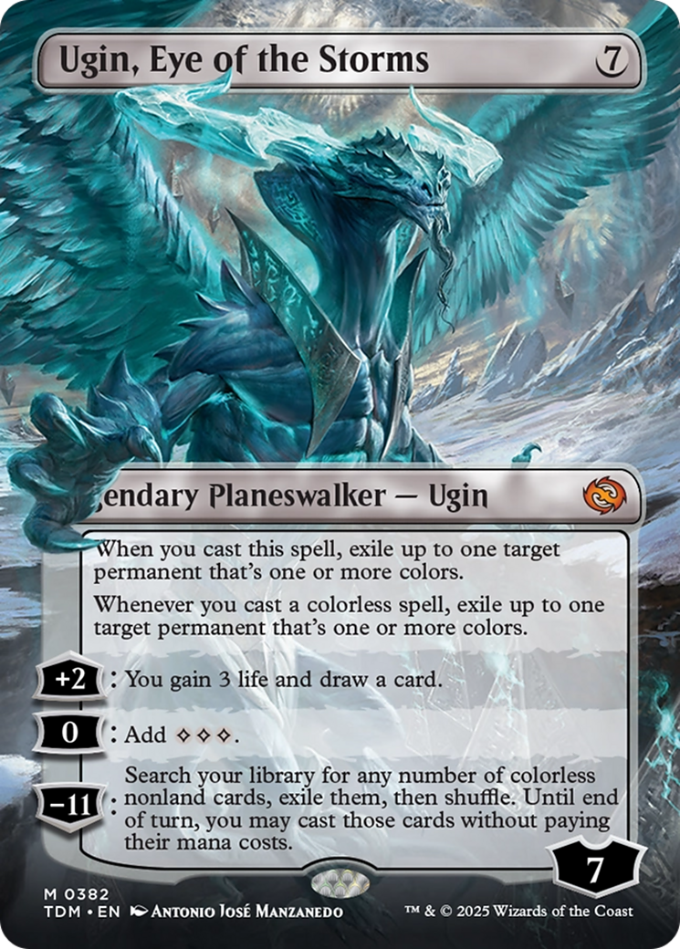 Ugin, Eye of the Storms (Borderless) [Tarkir: Dragonstorm] | Fandemonia Ltd