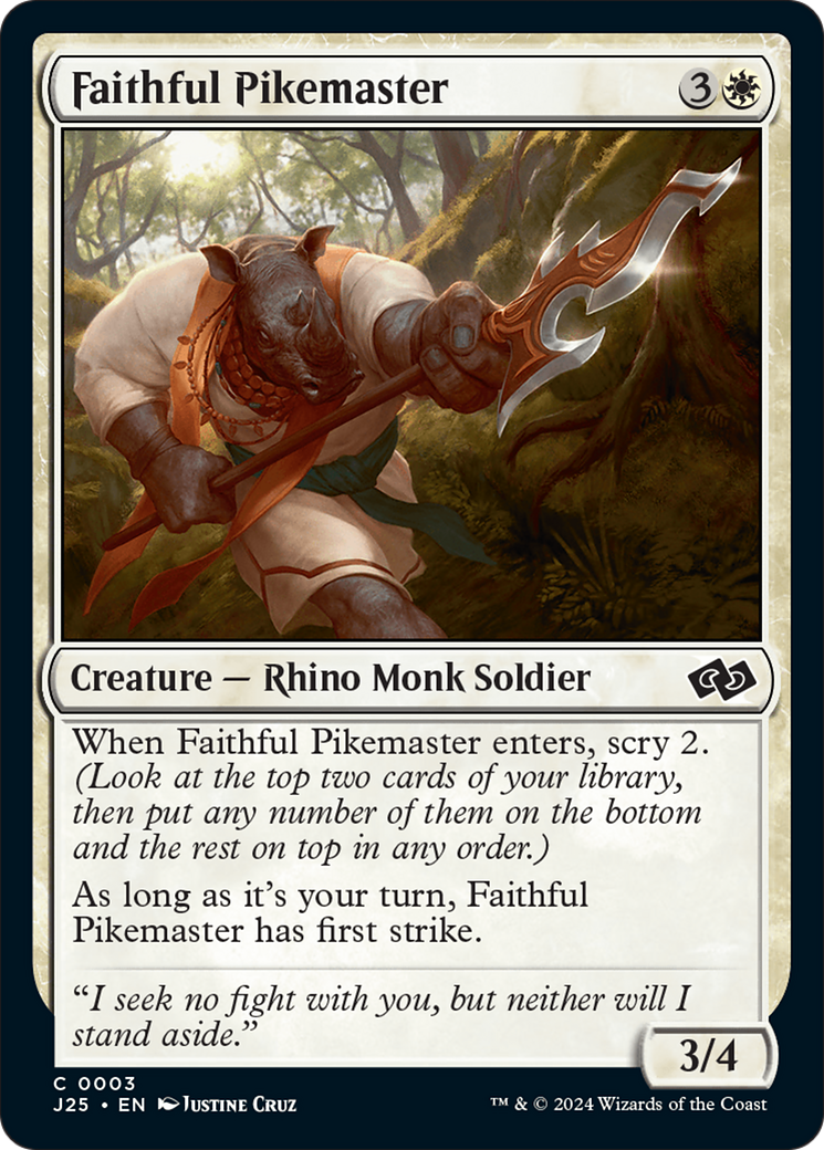 Faithful Pikemaster [Foundations Jumpstart] | Fandemonia Ltd