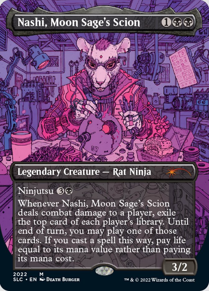 Nashi, Moon Sage's Scion (Borderless) [Secret Lair Countdown Kit] | Fandemonia Ltd