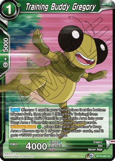 Training Buddy Gregory (BT15-083) [Saiyan Showdown] | Fandemonia Ltd
