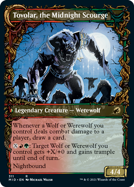 Tovolar, Dire Overlord // Tovolar, the Midnight Scourge (Showcase Equinox) [Innistrad: Midnight Hunt] | Fandemonia Ltd