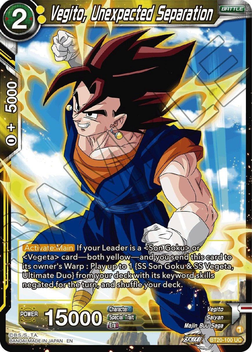 Vegito, Unexpected Separation (BT20-100) [Power Absorbed] | Fandemonia Ltd