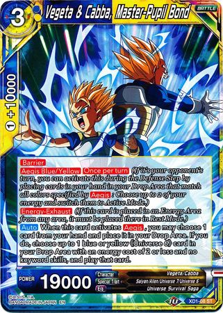Vegeta & Cabba, Master-Pupil Bond (XD1-08) [Assault of the Saiyans] | Fandemonia Ltd