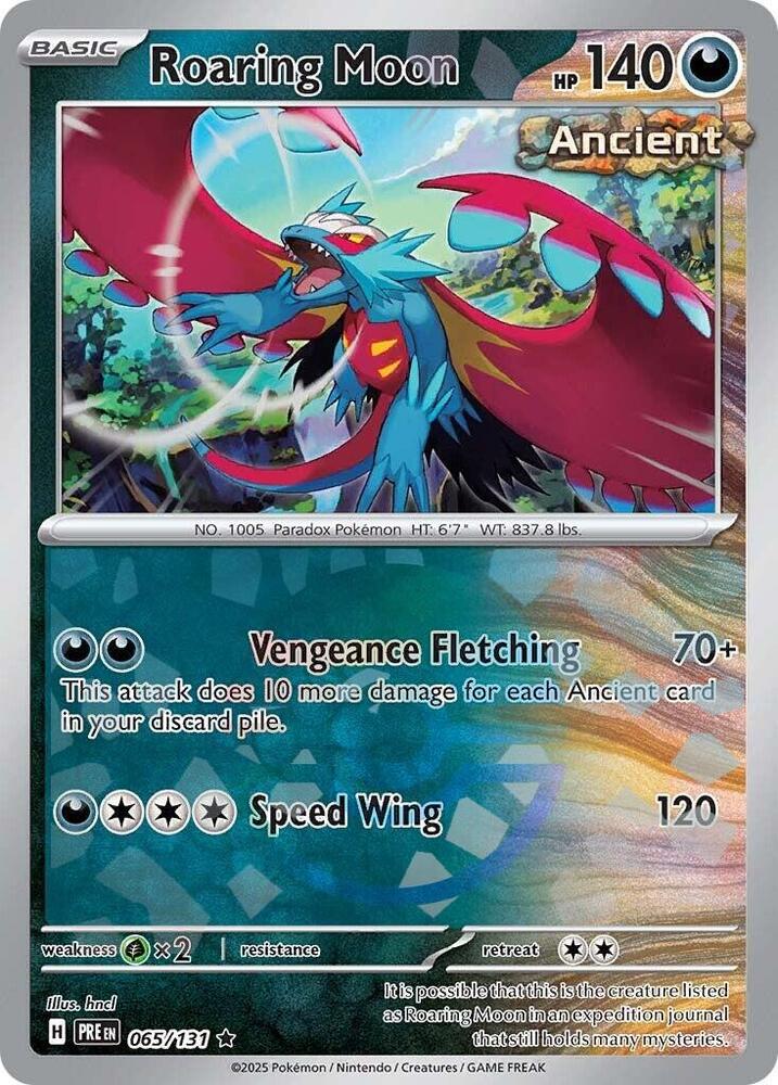 Roaring Moon (065/131) (Poke Ball Pattern) [Scarlet & Violet: Prismatic Evolutions] | Fandemonia Ltd