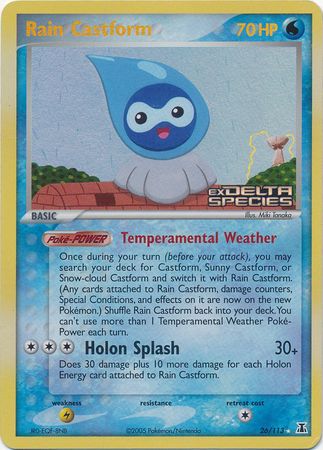Rain Castform (26/113) (Stamped) [EX: Delta Species] | Fandemonia Ltd