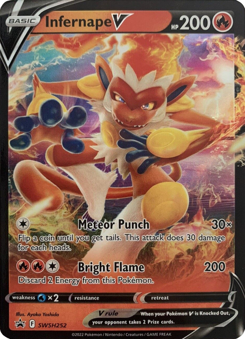 Infernape V (SWSH252) [Sword & Shield: Black Star Promos] | Fandemonia Ltd