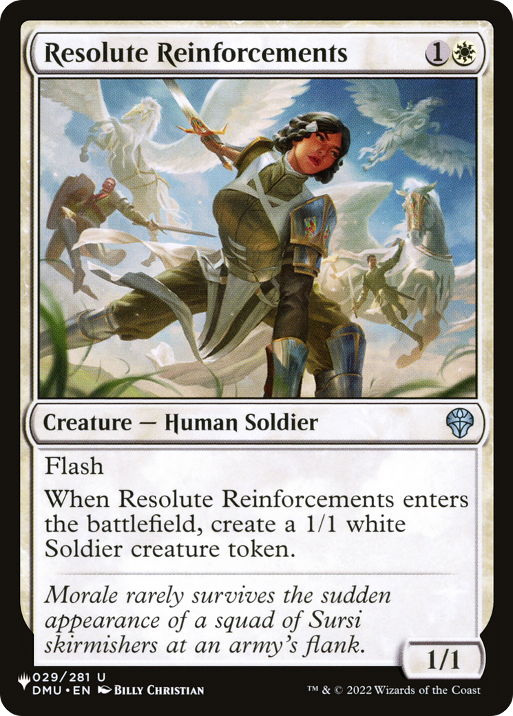 Resolute Reinforcements [The List] | Fandemonia Ltd