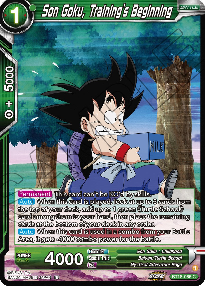 Son Goku, Training's Beginning (BT18-066) [Dawn of the Z-Legends] | Fandemonia Ltd
