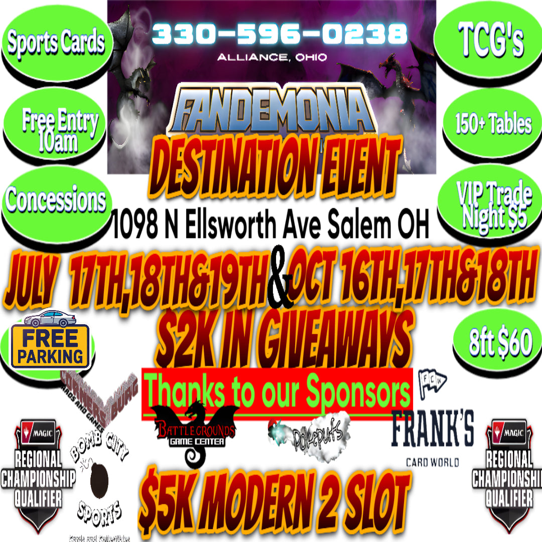 Sunday Only 8ft Table July 19th | Fandemonia Ltd