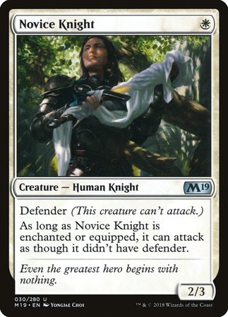 Novice Knight [Core Set 2019] | Fandemonia Ltd