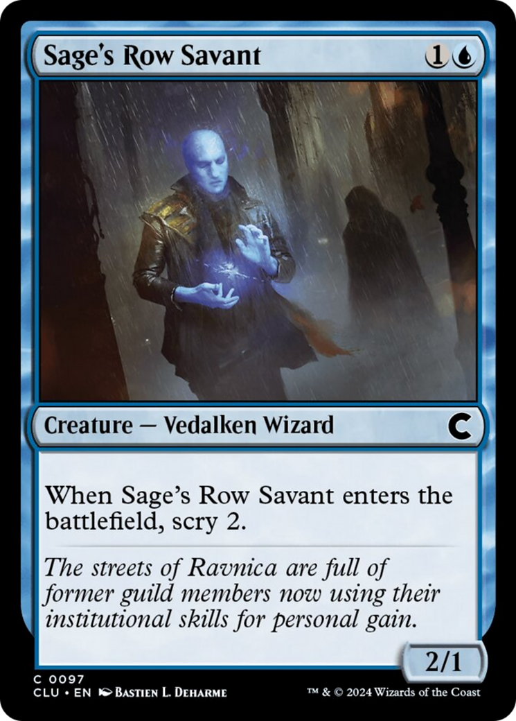Sage's Row Savant [Ravnica: Clue Edition] | Fandemonia Ltd