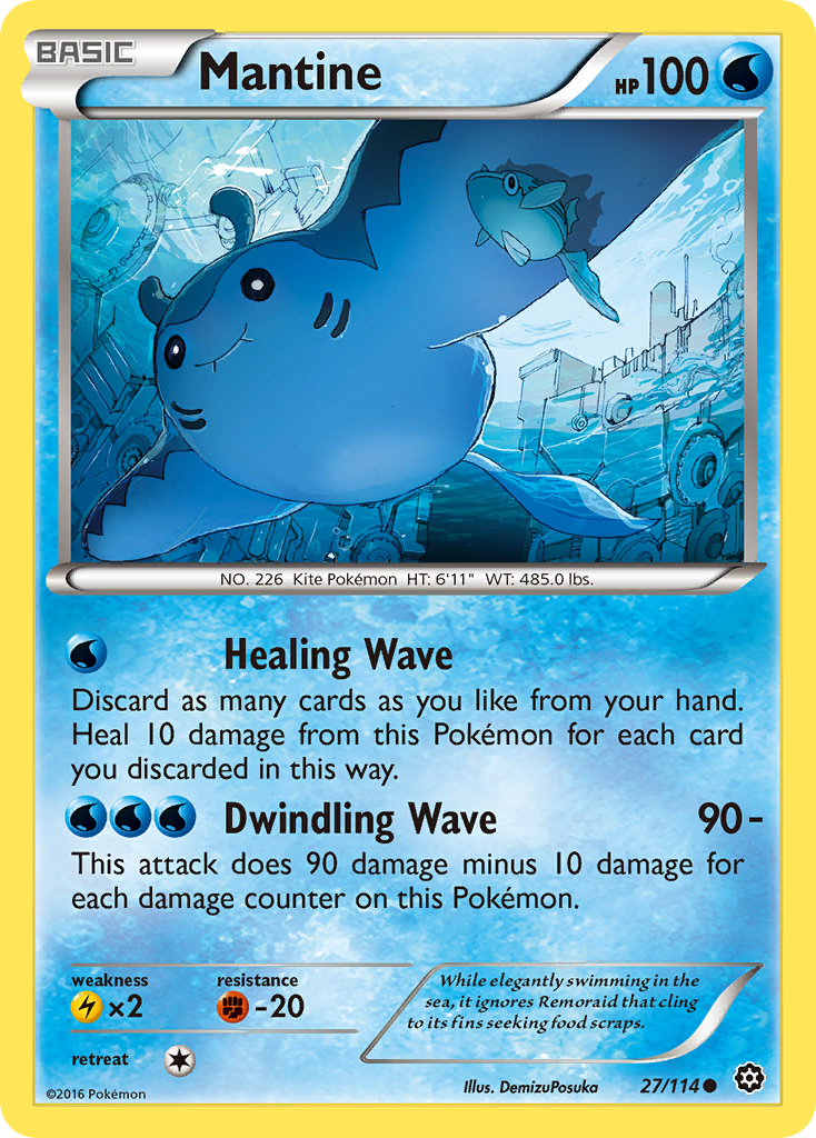 Mantine (27/114) [XY: Steam Siege] | Fandemonia Ltd