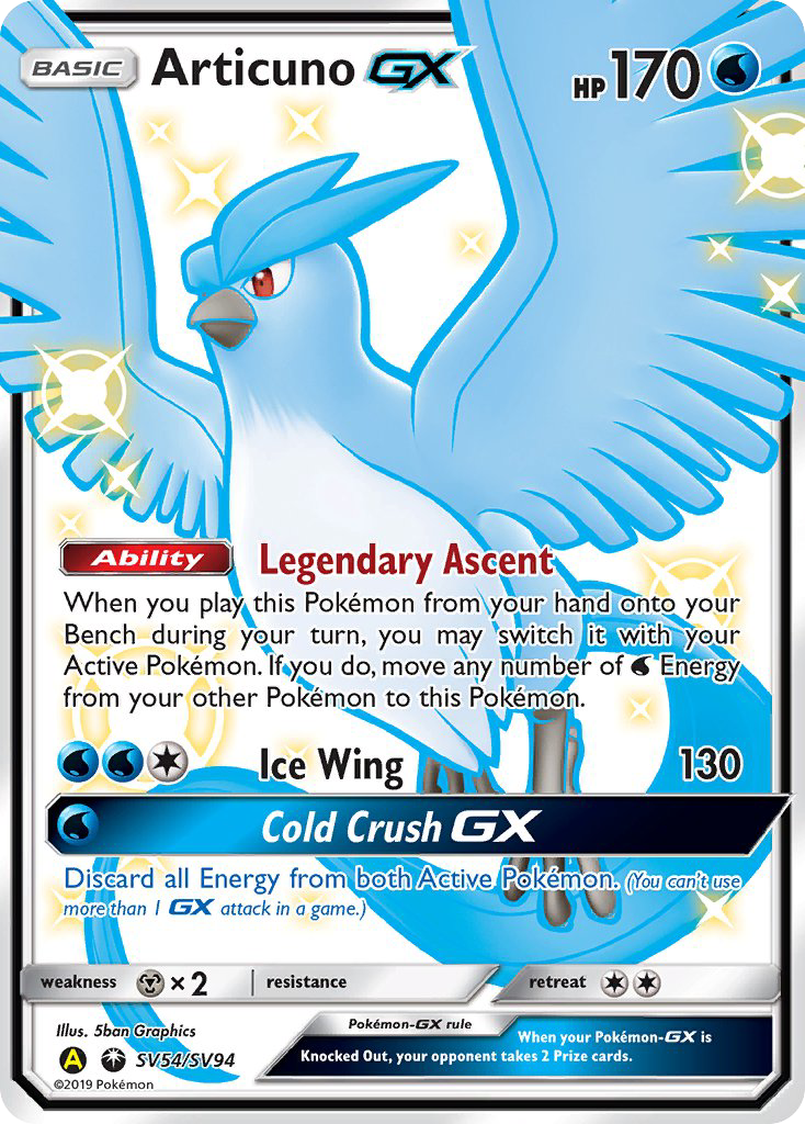 Articuno GX (SV54/SV94) [Sun & Moon: Hidden Fates - Shiny Vault] | Fandemonia Ltd