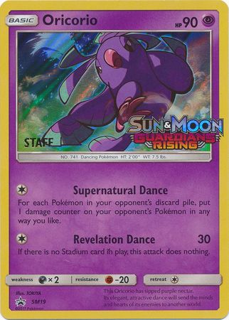 Oricorio (SM19) (Staff Prerelease Promo) [Sun & Moon: Black Star Promos] | Fandemonia Ltd