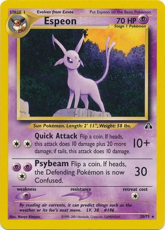 Espeon (20/75) [Neo Discovery Unlimited] | Fandemonia Ltd