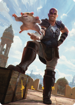 Minsc & Boo, Timeless Heroes Art Card (72) (Gold-Stamped Signature) [Commander Legends: Battle for Baldur's Gate Art Series] | Fandemonia Ltd