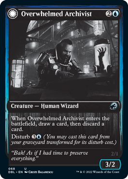Overwhelmed Archivist // Archive Haunt [Innistrad: Double Feature] | Fandemonia Ltd