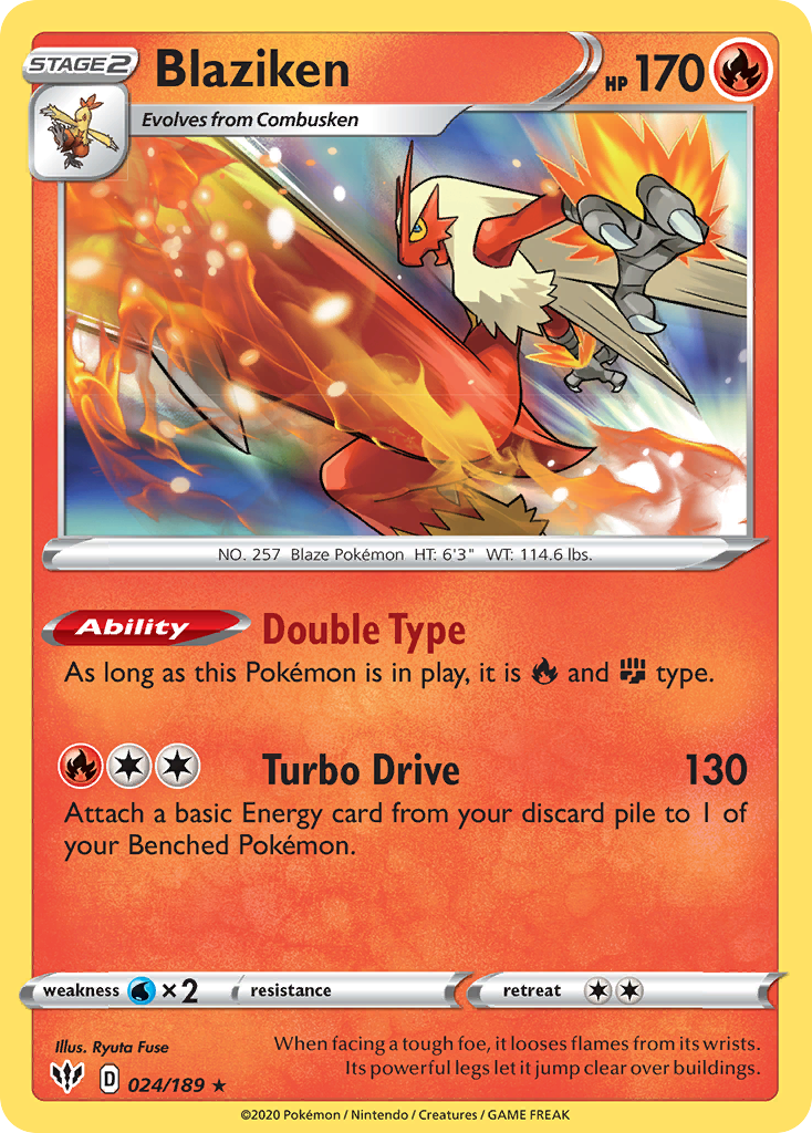 Blaziken (024/189) [Sword & Shield: Darkness Ablaze] | Fandemonia Ltd