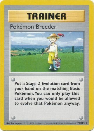 Pokemon Breeder (76/102) [Base Set Shadowless Unlimited] | Fandemonia Ltd