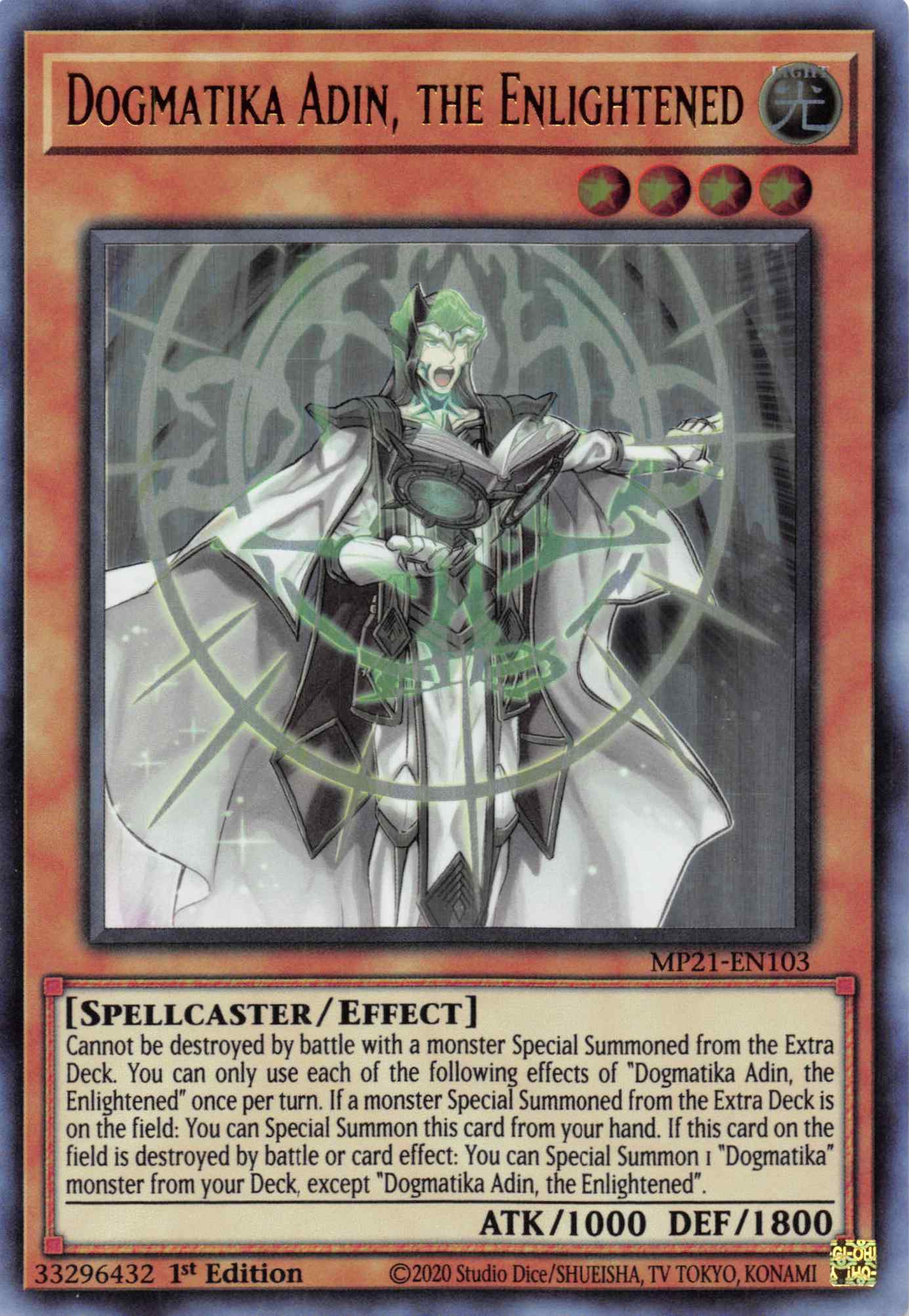 Dogmatika Adin, the Enlightened [MP21-EN103] Ultra Rare | Fandemonia Ltd